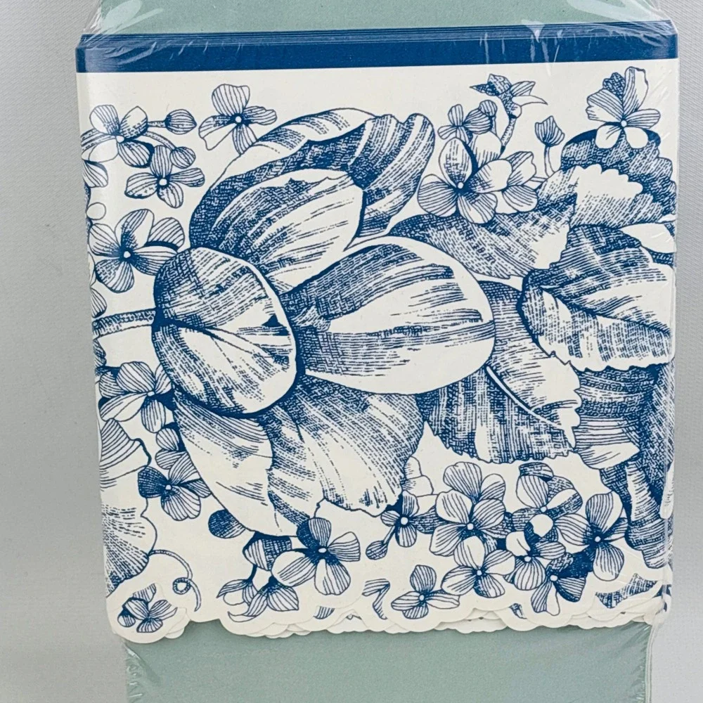 Waverly Garden Toile Lapis Blue Wall Border Floral 15ft Pre-Pasted Washable 2000